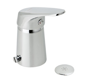 Single lever bidet mixer with diverter